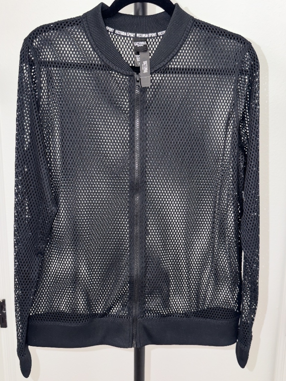 Victoria’s Secret, Sport, Mesh Bomber Jacket, Black